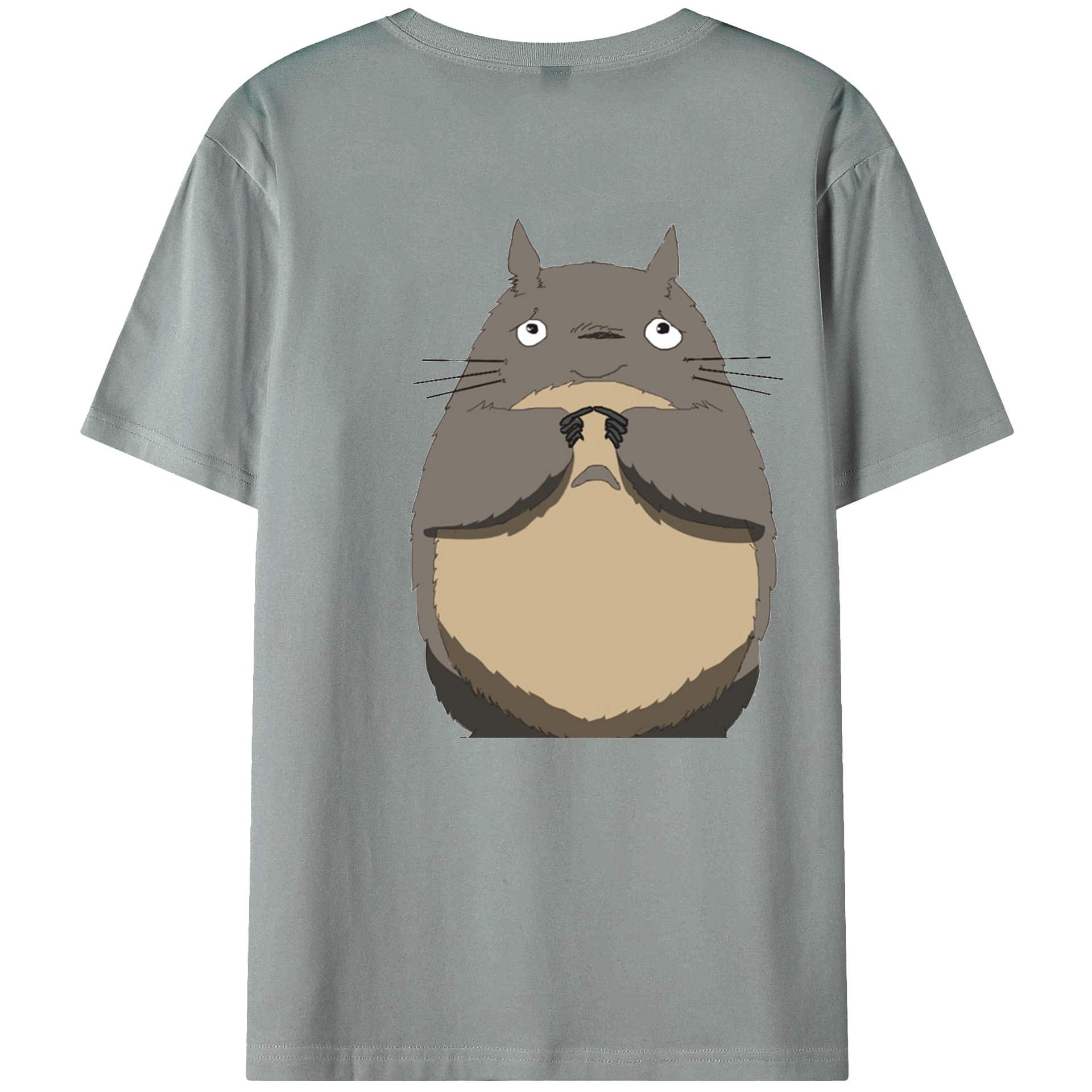 （画像用） となりのトトロ 草壁メイ 草壁サツキ My Neighbor Totoro Satsuki Kusakabe Mei Kusakabe 綿100％ メンズ半袖Tシャツ（バックプリント） 通気性